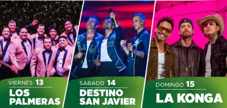 Los Palmeras, Destino San Javier y La Konga serán los principales shows de la Fiesta Provincial del Dulce de Leche